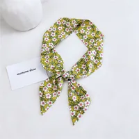Women's Sweet Geometric Cotton And Linen Printing Silk Scarves sku image 7