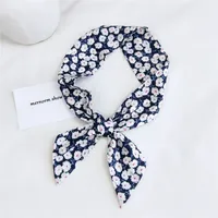 Women's Sweet Geometric Cotton And Linen Printing Silk Scarves sku image 22