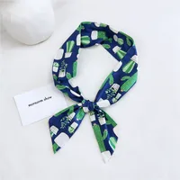 Women's Sweet Geometric Cotton And Linen Printing Silk Scarves sku image 24