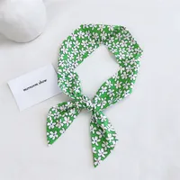 Women's Sweet Geometric Cotton And Linen Printing Silk Scarves sku image 17