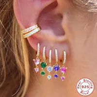 1 Piece 925 Sterling Silver Zircon Geometric Drop Earrings main image 3