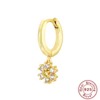 1 Piece 925 Sterling Silver Zircon Geometric Drop Earrings sku image 10