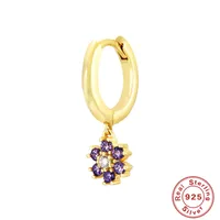 1 Piece 925 Sterling Silver Zircon Geometric Drop Earrings sku image 3