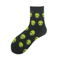 Unisex Casual Hip-hop Solid Color Cotton Blend Printing Crew Socks A Pair sku image 3
