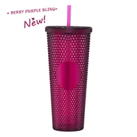 Double-layer Plastic Straw Cup Large Capacity Creative 710ml Cup Portable Cup sku image 63