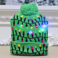 Christmas Decorations Adult Children's Glowing Knit Cap Nhmv155588 sku image 4
