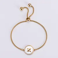 Simple Style Letter 304 Stainless Steel 18K Gold Plated Shell Bracelets In Bulk sku image 14