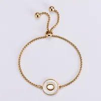 Simple Style Letter 304 Stainless Steel 18K Gold Plated Shell Bracelets In Bulk sku image 15