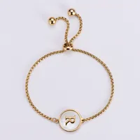 Simple Style Letter 304 Stainless Steel 18K Gold Plated Shell Bracelets In Bulk sku image 18