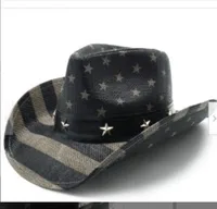 Fashion Sailor Dance American Flag Retro Western Cowboy Hat sku image 3