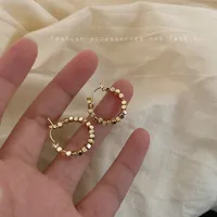 Retro Solid Color Alloy Plating Gold Plated Women's Earrings main image 2