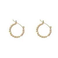 Retro Solid Color Alloy Plating Gold Plated Women's Earrings main image 3