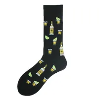 All Polyester Socks   Fashion Brand Animal Music Pepper Pattern Fashionable Polyester Socks Men's Medium Polyester Socks sku image 2