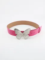Simple Style Butterfly Pu Leather Alloy Patchwork Women's Leather Belts sku image 1