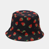 Women's Elegant Basic Fruit Printing Wide Eaves Sun Hat sku image 29