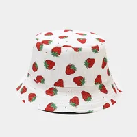 Women's Elegant Basic Fruit Printing Wide Eaves Sun Hat sku image 8