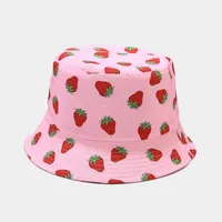 Women's Elegant Basic Fruit Printing Wide Eaves Sun Hat sku image 30
