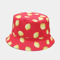 Women's Elegant Basic Fruit Printing Wide Eaves Sun Hat sku image 31