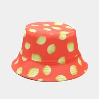 Women's Elegant Basic Fruit Printing Wide Eaves Sun Hat sku image 32