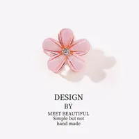 Crystal Five-petal Flower Small Clip Hair Bangs sku image 8