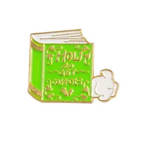 Cartoon Style Cute Book Cat Alloy Stoving Varnish Unisex Brooches sku image 2