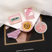 Casual Novelty Geometric Letter Alloy Enamel Women's Brooches main image 2