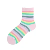 Unisex Korean Style Rainbow Cotton Jacquard Crew Socks A Pair sku image 2