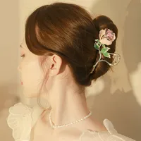 Streetwear Flower Alloy Plating Flowers Hair Claws main image 3