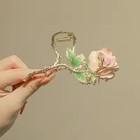 Streetwear Flower Alloy Plating Flowers Hair Claws sku image 1