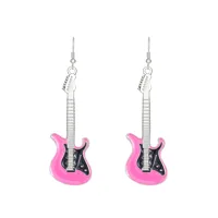 Classical Guitar Retro Contrast Color Chic Music Earrings Wholesale sku image 6