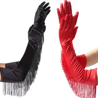 Women's Fashion Solid Color Polyester Spandex Gloves 1 Pair sku image 7