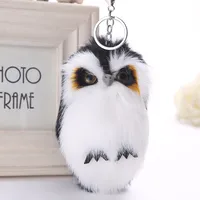 Cute Owl Plush Metal Women's Bag Pendant Keychain main image 2