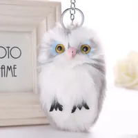 Cute Owl Plush Metal Women's Bag Pendant Keychain main image 4
