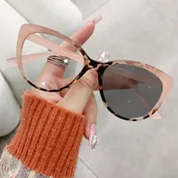 Simple Style Solid Color Pc Cat Eye Full Frame Optical Glasses main image 5