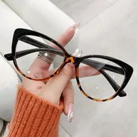Simple Style Solid Color Pc Cat Eye Full Frame Optical Glasses main image 2