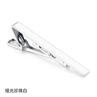 Tie Clip Copper Stainless Steel Electrophoresis Color Navy Blue Dark Blue Men's Silver Black And Golden Gift Box sku image 5