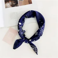 Women's Simple Style Stripe Polka Dots Chains Print Satin Silk Scarf sku image 32