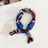 Women's Simple Style Stripe Polka Dots Chains Print Satin Silk Scarf sku image 10
