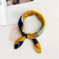 Women's Simple Style Stripe Polka Dots Chains Print Satin Silk Scarf sku image 26