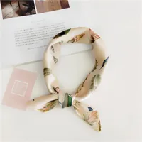 Women's Simple Style Stripe Polka Dots Chains Print Satin Silk Scarf sku image 8