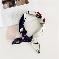 Women's Simple Style Stripe Polka Dots Chains Print Satin Silk Scarf sku image 31
