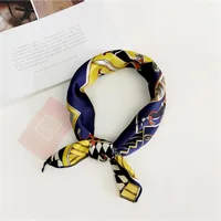 Women's Simple Style Stripe Polka Dots Chains Print Satin Silk Scarf sku image 17