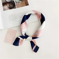 Women's Simple Style Stripe Polka Dots Chains Print Satin Silk Scarf sku image 25