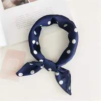 Women's Simple Style Stripe Polka Dots Chains Print Satin Silk Scarf sku image 19