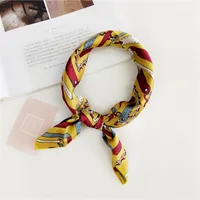 Women's Simple Style Stripe Polka Dots Chains Print Satin Silk Scarf sku image 13