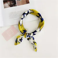 Women's Simple Style Stripe Polka Dots Chains Print Satin Silk Scarf sku image 16