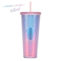 Double-layer Plastic Straw Cup Large Capacity Creative 710ml Cup Portable Cup sku image 62