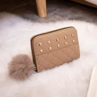 Women's Solid Color Pu Leather  Zipper Coin Purses sku image 4