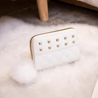 Women's Solid Color Pu Leather  Zipper Coin Purses sku image 1