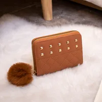 Women's Solid Color Pu Leather  Zipper Coin Purses sku image 3